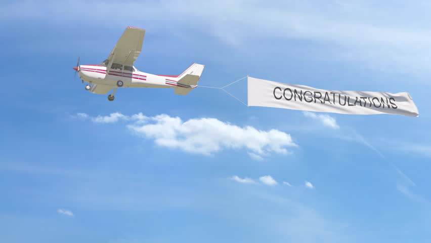 Plane With Banner (seamless Loop) Stock Footage Video 10525724