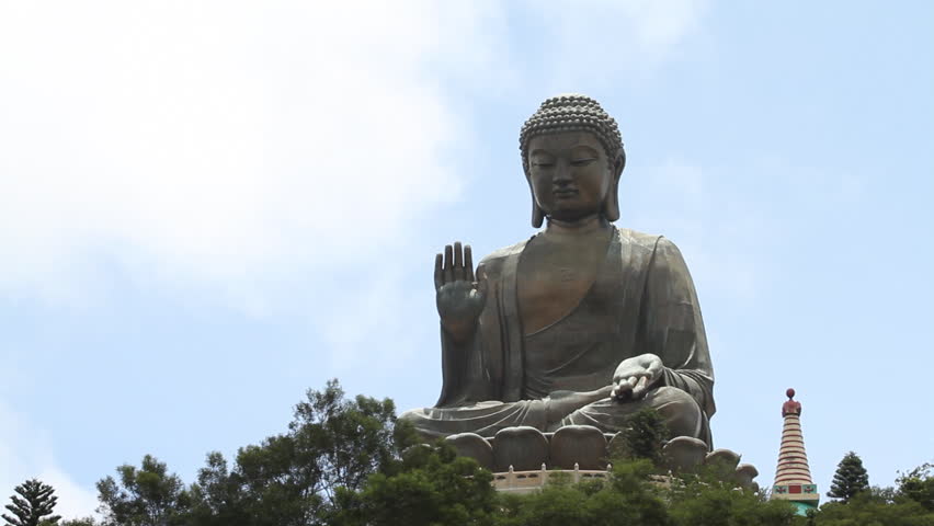 HONG KONG - AUGUST 13: Bronze Buddha statue at the Po Lin Monastery, The bronze Buddha is the world's second largest outdoor seated Buddha statue. shot on August 13, 2010 in Hong Kong, China.