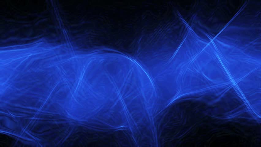 HD - Motion 337: Abstract blue light patterns pulse, ripple and flow (Loop).