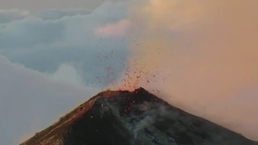 Volcanic eruption volcano Fuego 