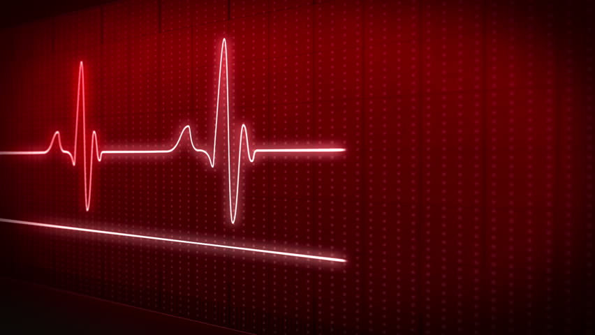 loopable background EKG electrocardiogram pulse real waveform