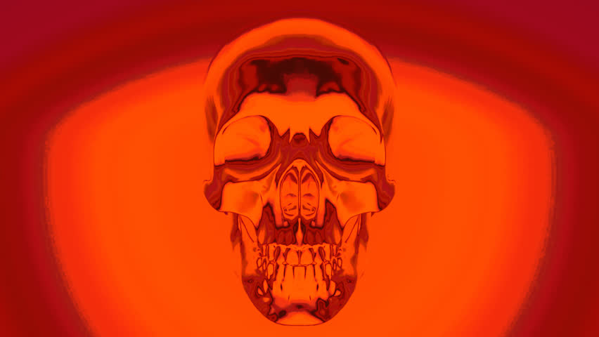 Hypnotic Skull Loopable Hallucinogenic Animation
