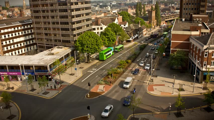busy junction traffic timelapse