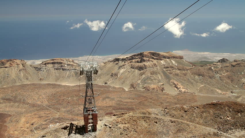 Cableway to the top of the El Teide on Tenerife, Spain
