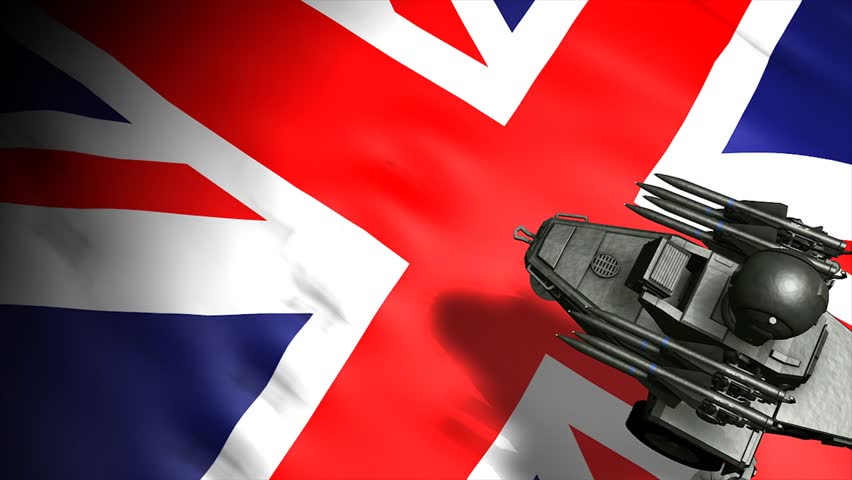 UK missile defense concept animation. Matte
