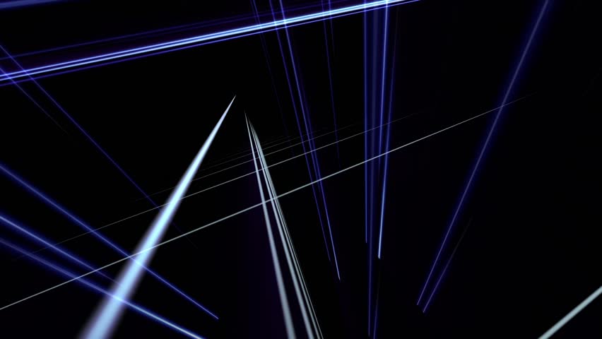 Orbiting network of parallel blue lines
