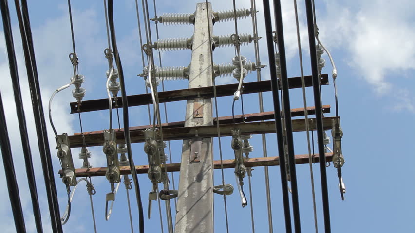 high voltage main electric power lines