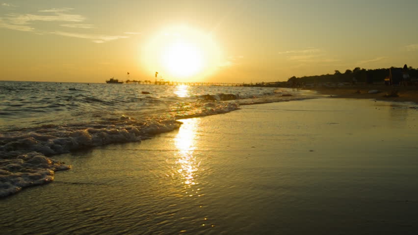 Seascape at sunset. Mediterranean Sea. Turkey.