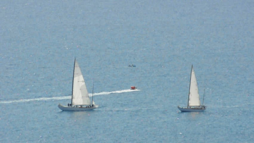 French Riviera. Yachts and sailboats
