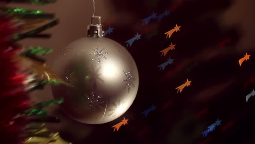 Christmas-tree decorations on star-shaped background