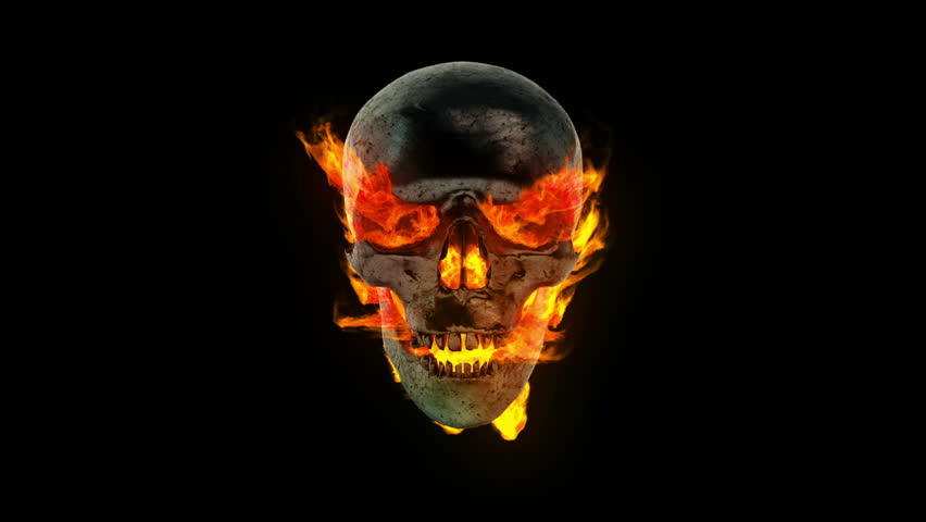 Burning skull