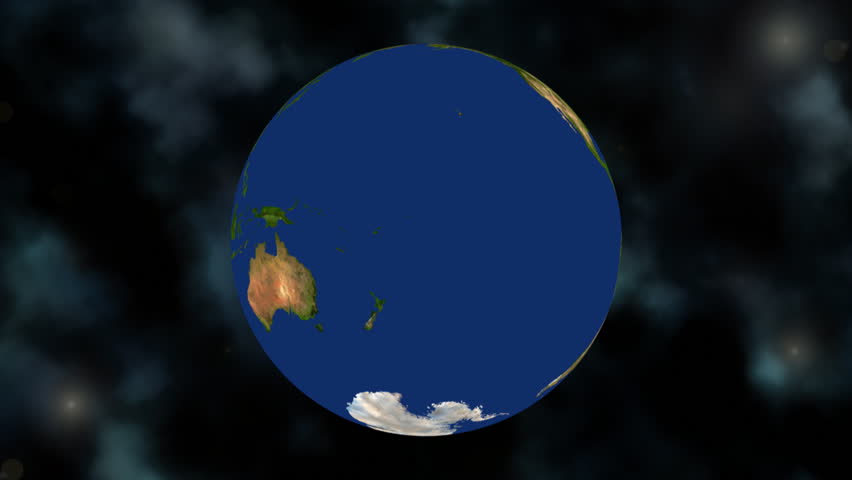 Earth spinning and zooming into Ghana 