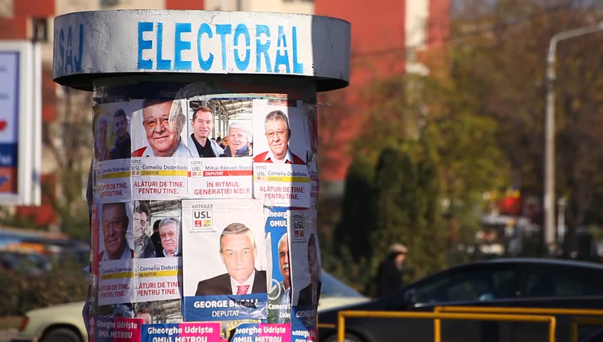 BUCHAREST, ROMANIA â NOVEMBER 9: Electoral campaign has started. Parliamentary elections are to be held on December, 9th, 2012. Competition is going to be tough. November 9, 2012, Bucharest, Romania
