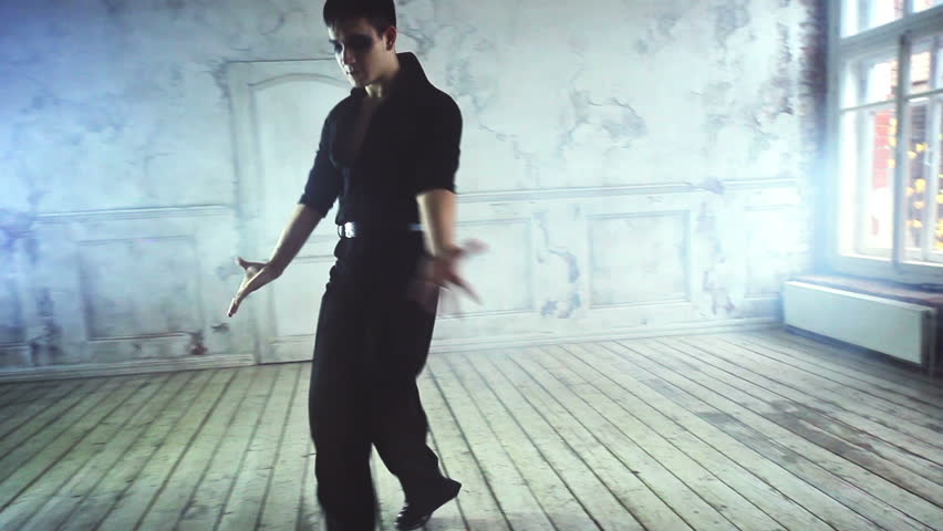 Young man dancing.
