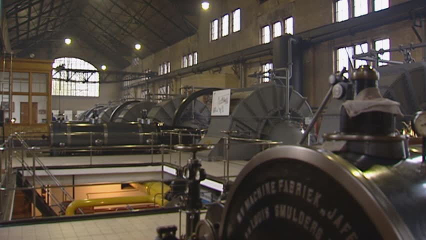 LEMMER, THE NETHERLANDS - 2008: IR. D.F. WOUDA STEAM PUMPING STATION steam engine room, circa 2008, The Ir. D.F. Wouda Steam Pumping Station is the biggest steam pumping station ever built in the Netherlands.