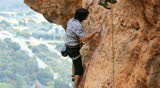 rock climbing rainbow arch cave mountain Israel landscape