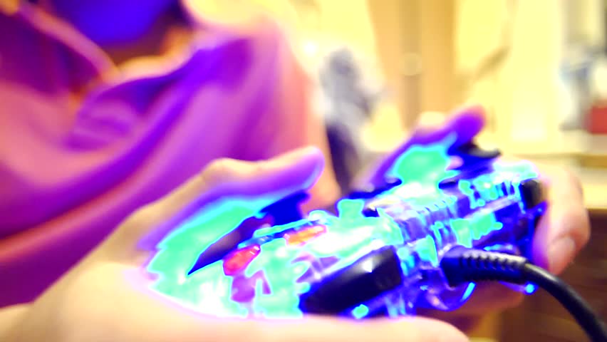 Teenage Boy Close-up Video Game Controller