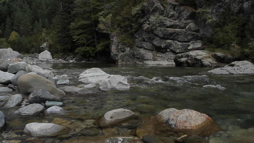 Ara River in Bujaruelo Valley. Ordesa National Park. Pyrenees, Huesca province. Spain, Europe