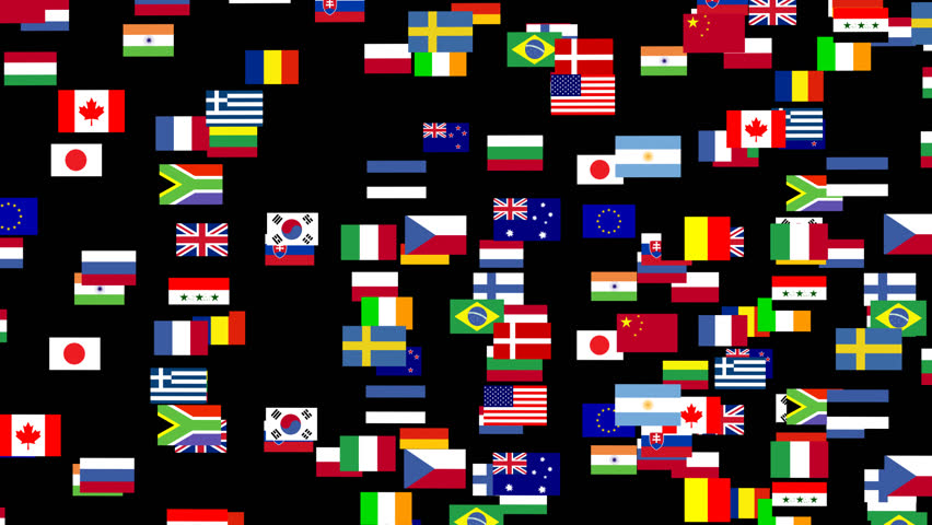 World Flags in Motion