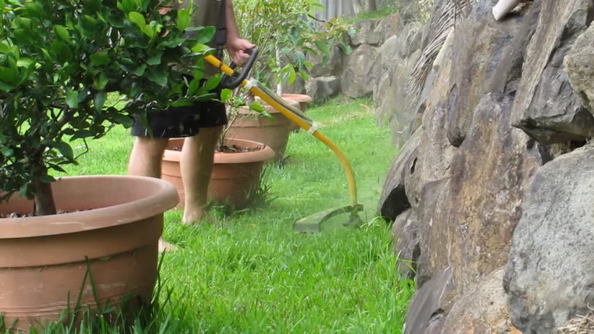 Man trimming Lawn edge 2