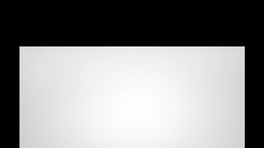 Santa Claus appears behind a white sheet with space for text, against black