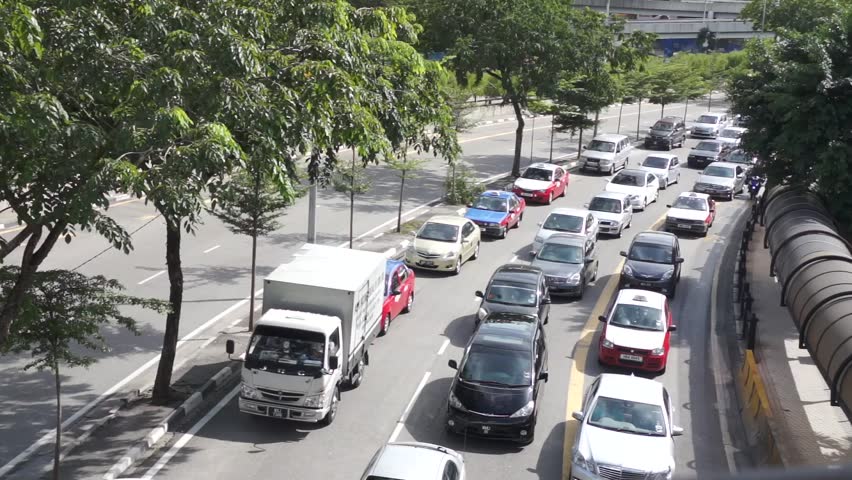 KUALA LUMPUR - DEC 21: Traffic jam at Tun Sambanthan Kuala Lumpur, Malaysia on Dec 21, 2012