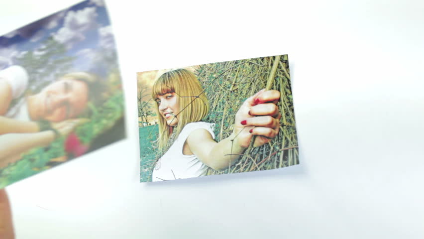 Old pictures on a white background 