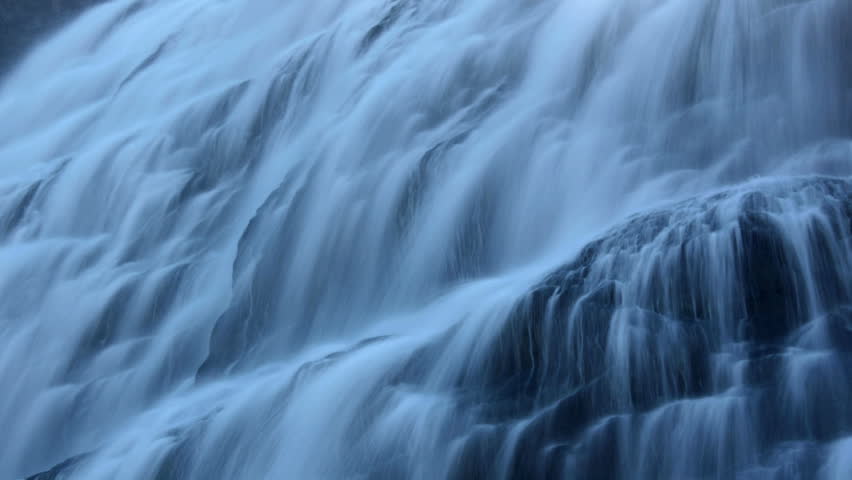 Long exposure time lapse of Dynjandi waterfall in Northwestern Iceland
