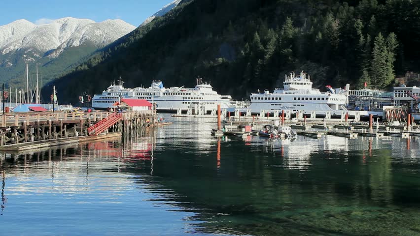 Ferry traffic at the Horseshoe Bay terminal in West Vancouver, British Columbia