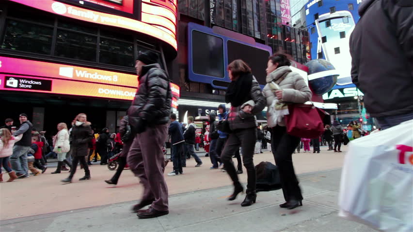 NEW YORK, NY - DECEMBER 23: Dancer performing in streets of Times Square during busy Christmas weekend on December 23, 2012 in New York, New York.