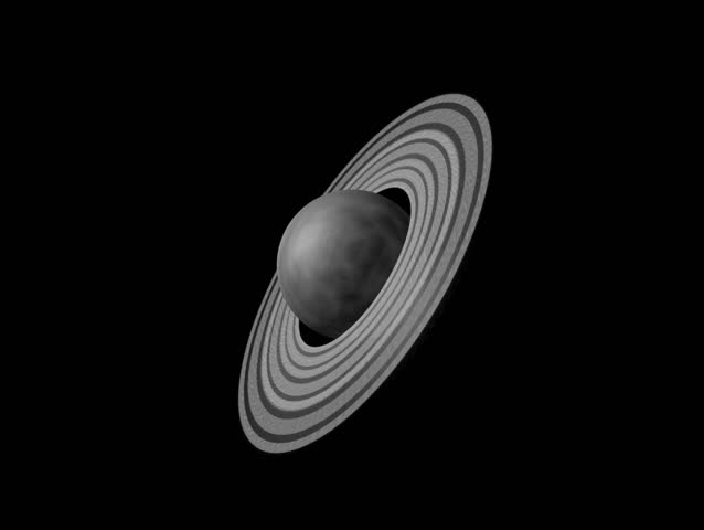 Saturn like planet being lighted from different angles. Nice moving ring around it.