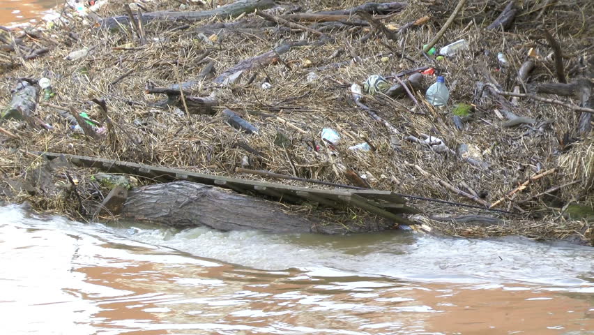 Floodwater debris