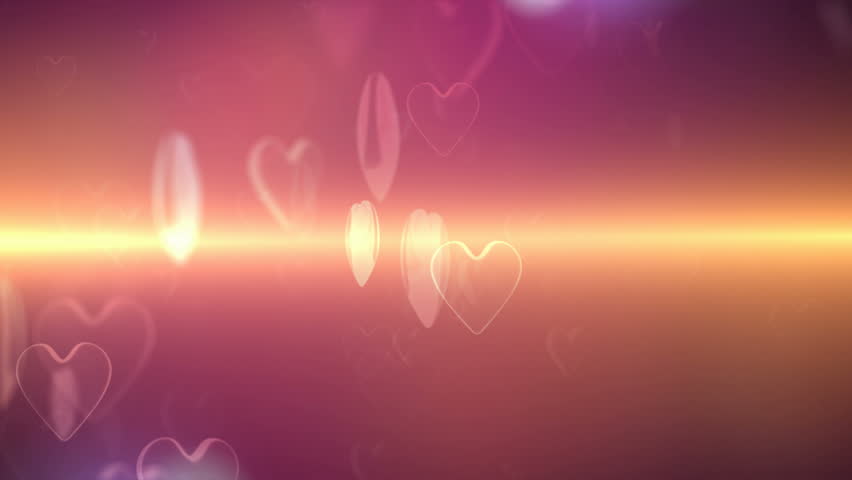 luminous background with hearts