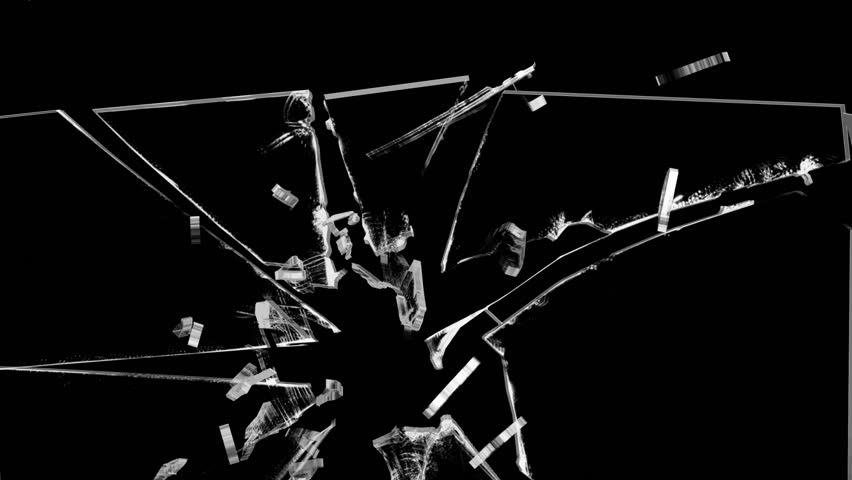 Breakable glass. alpha Channel