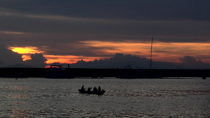 Dramatic Sunset over Manila Bay, Philippines