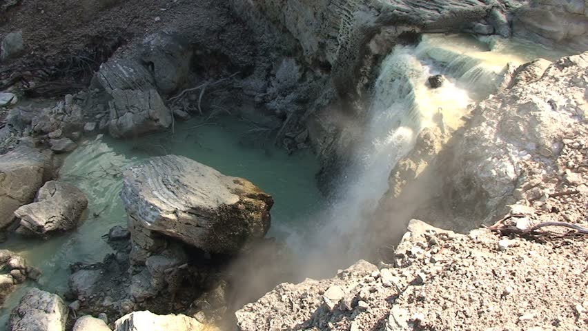 Boiling Water Stream from Hot Springs