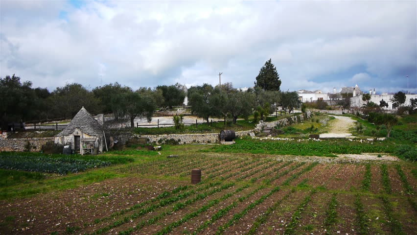 Trulli - traditional homes in Alberobello, Italy. Alberobello is UNESCO world heritage site