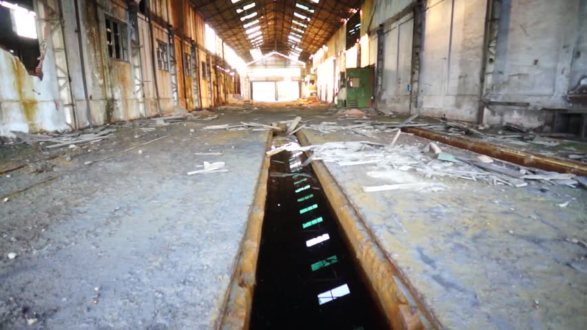 Historical area mining. Abandoned mine workshops in Andalusia, Spain
