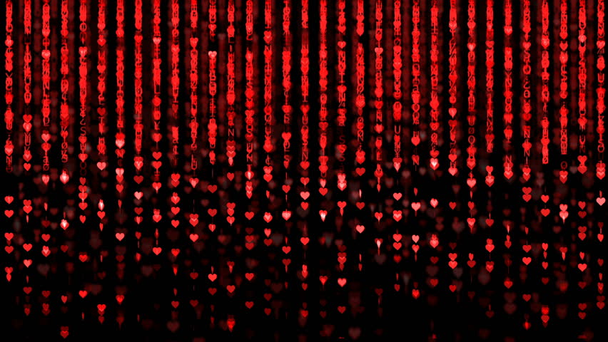 Matrix. Heart  background. Alpha channel is included. 2009/02/17