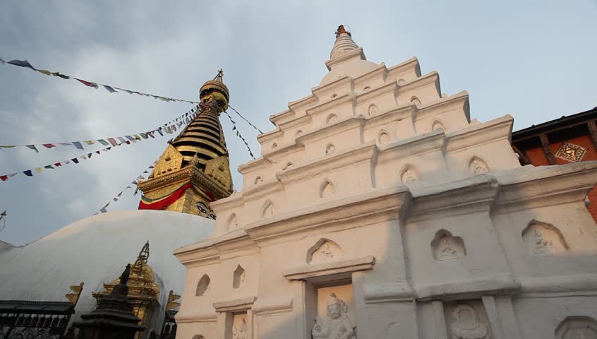 shot of temples in Kathmandu
