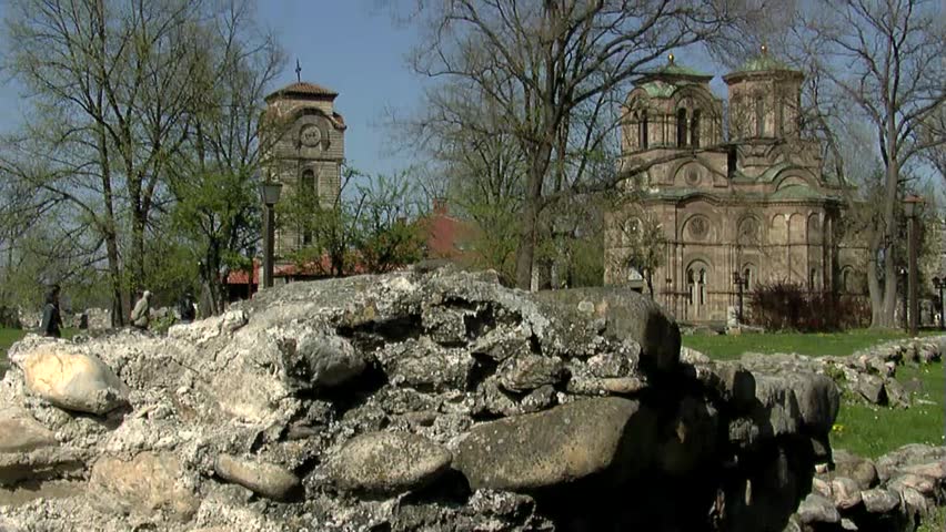 Serbian capital city and orthodox church Lazarica,XIV century