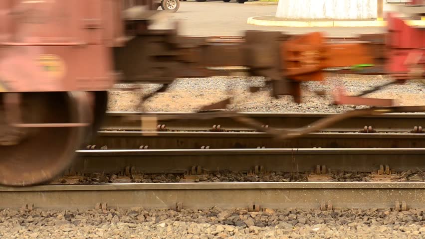 A freight train leaves the switch yard in Portland Oregon