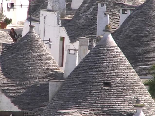 Alberobello is famous for his trulli. A trullo is a traditional Apulian stone dwelling with a conical roof.