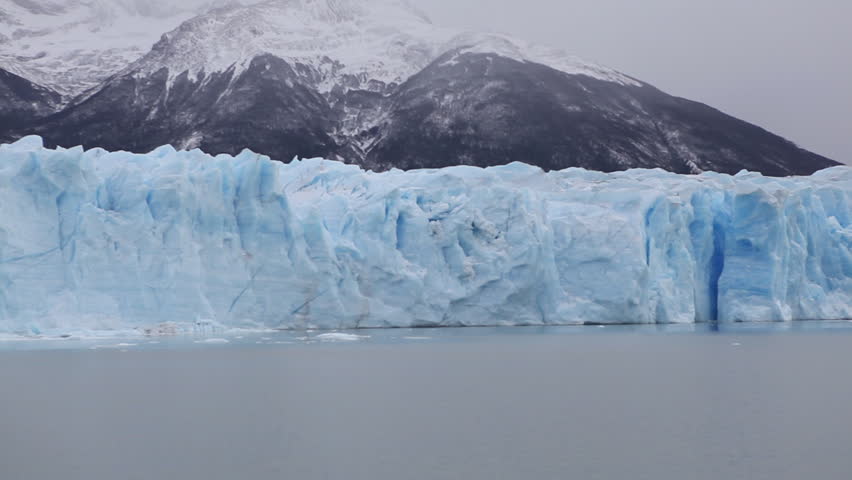 View of the amazing Perito moreno Glaciar in the South of Argentina from a ship
