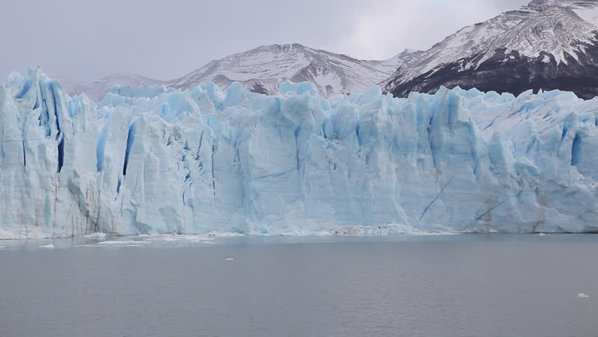 View of the amazing Perito moreno Glaciar in the South of Argentina from a ship