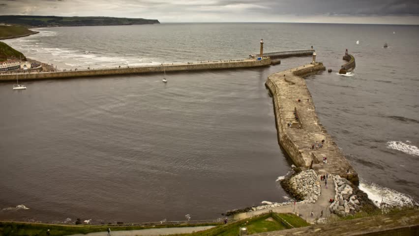 Whitby Harbour Mouth Timelapse
