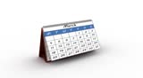 Calendar, 3d animation with alpha channel