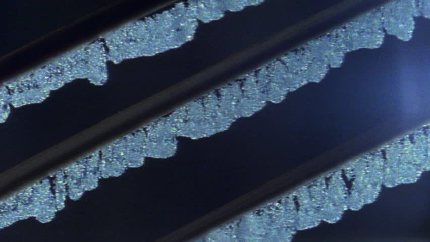 Timelapse of frost and ice growing on bars