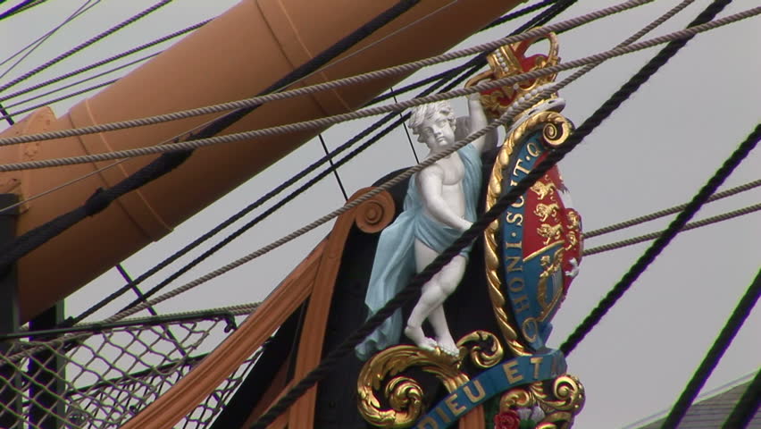 HMS Victory ship close-up of figurehead