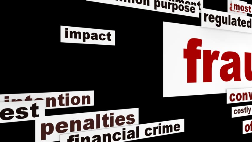 Fraud message conceptual design. Criminal offence creative words concept 